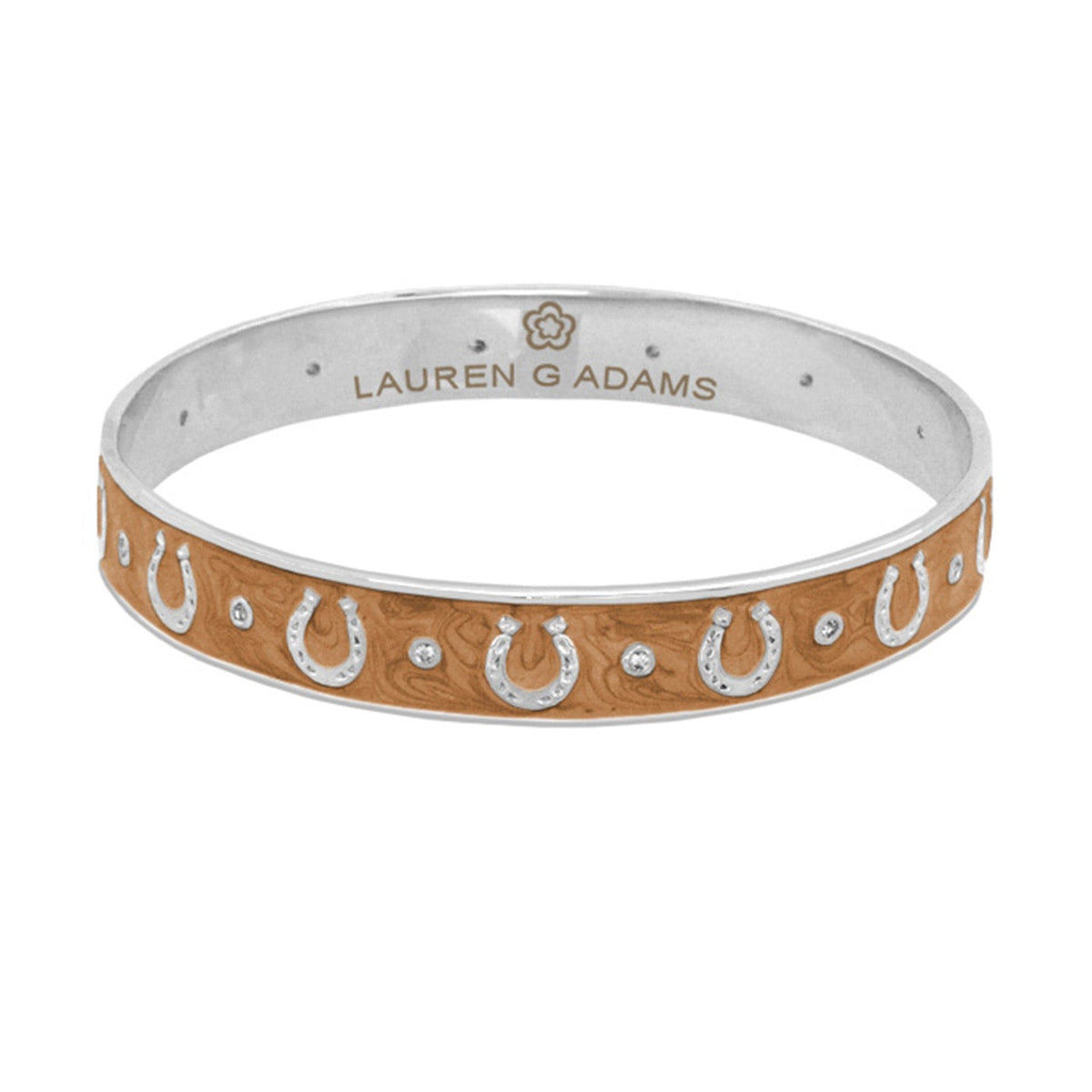 Equestrian Horseshoe Bangle — Flat Band Row