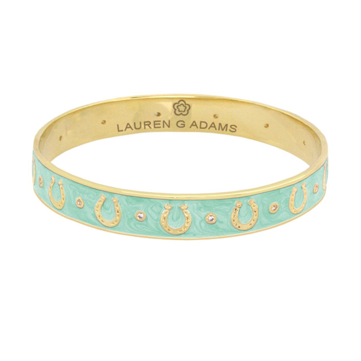 Equestrian Horseshoe Bangle — Flat Band Row