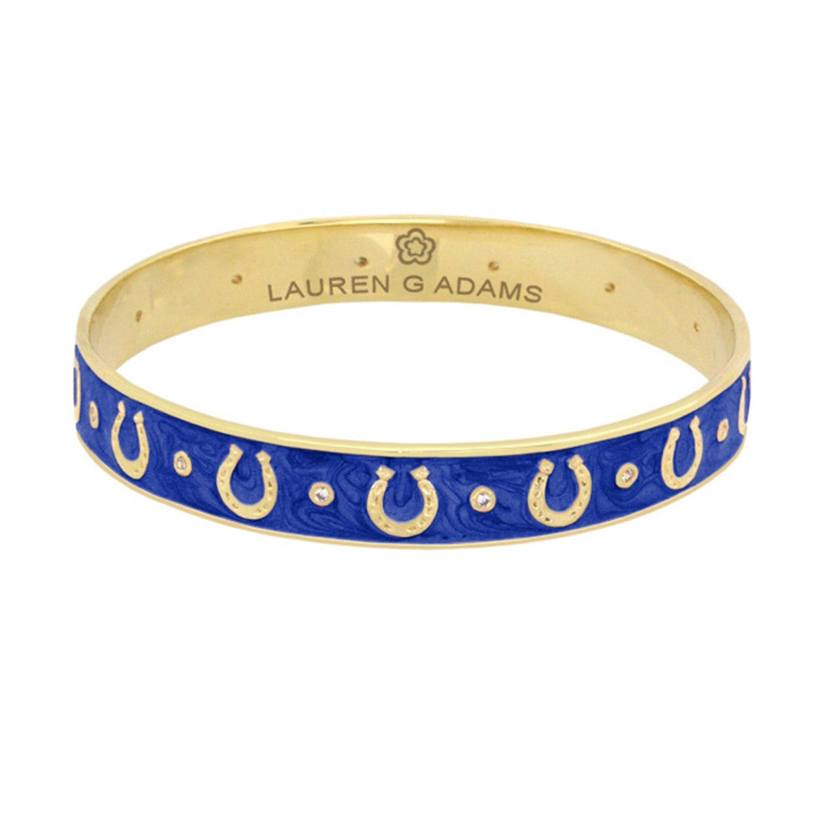 Equestrian Horseshoe Bangle — Flat Band Row