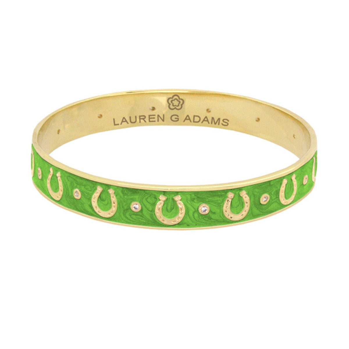 Equestrian Horseshoe Bangle — Flat Band Row