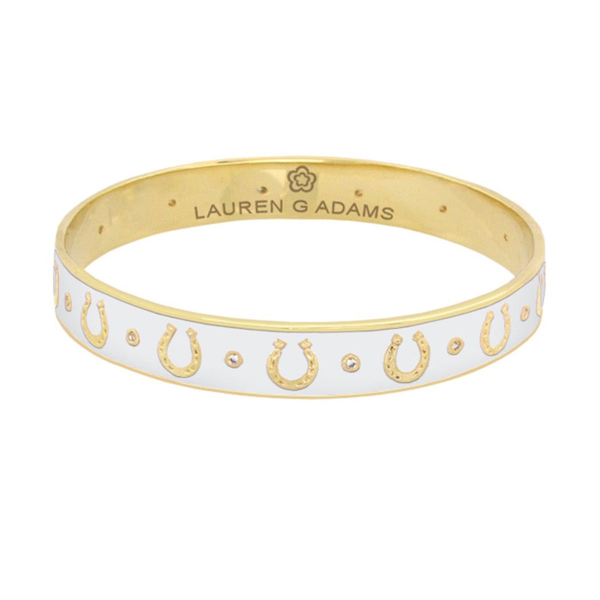 Equestrian Horseshoe Bangle — Flat Band Row