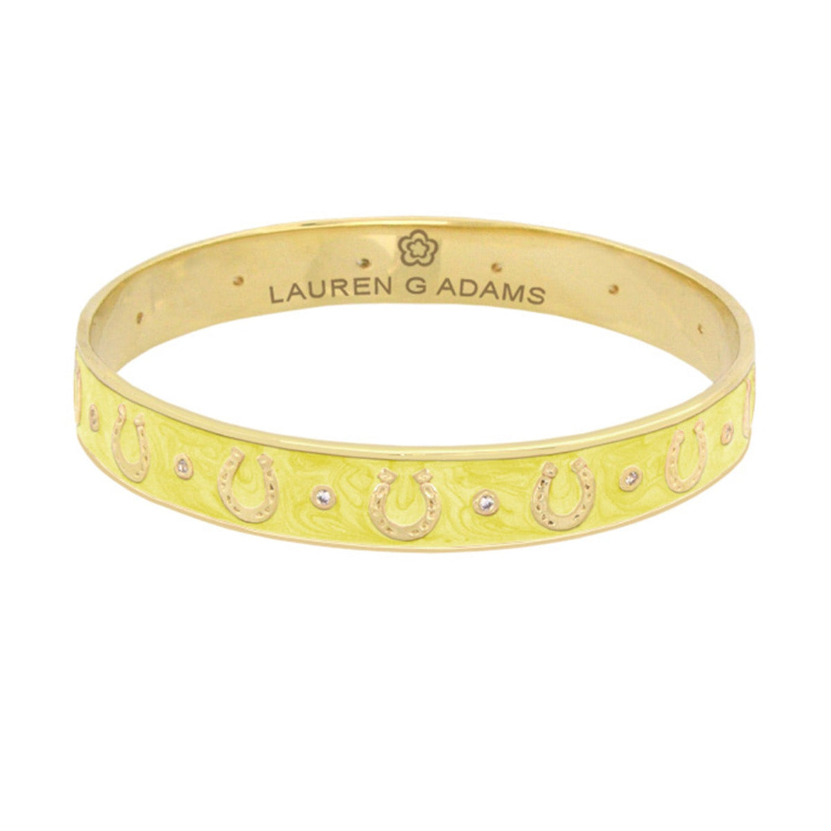Equestrian Horseshoe Bangle — Flat Band Row