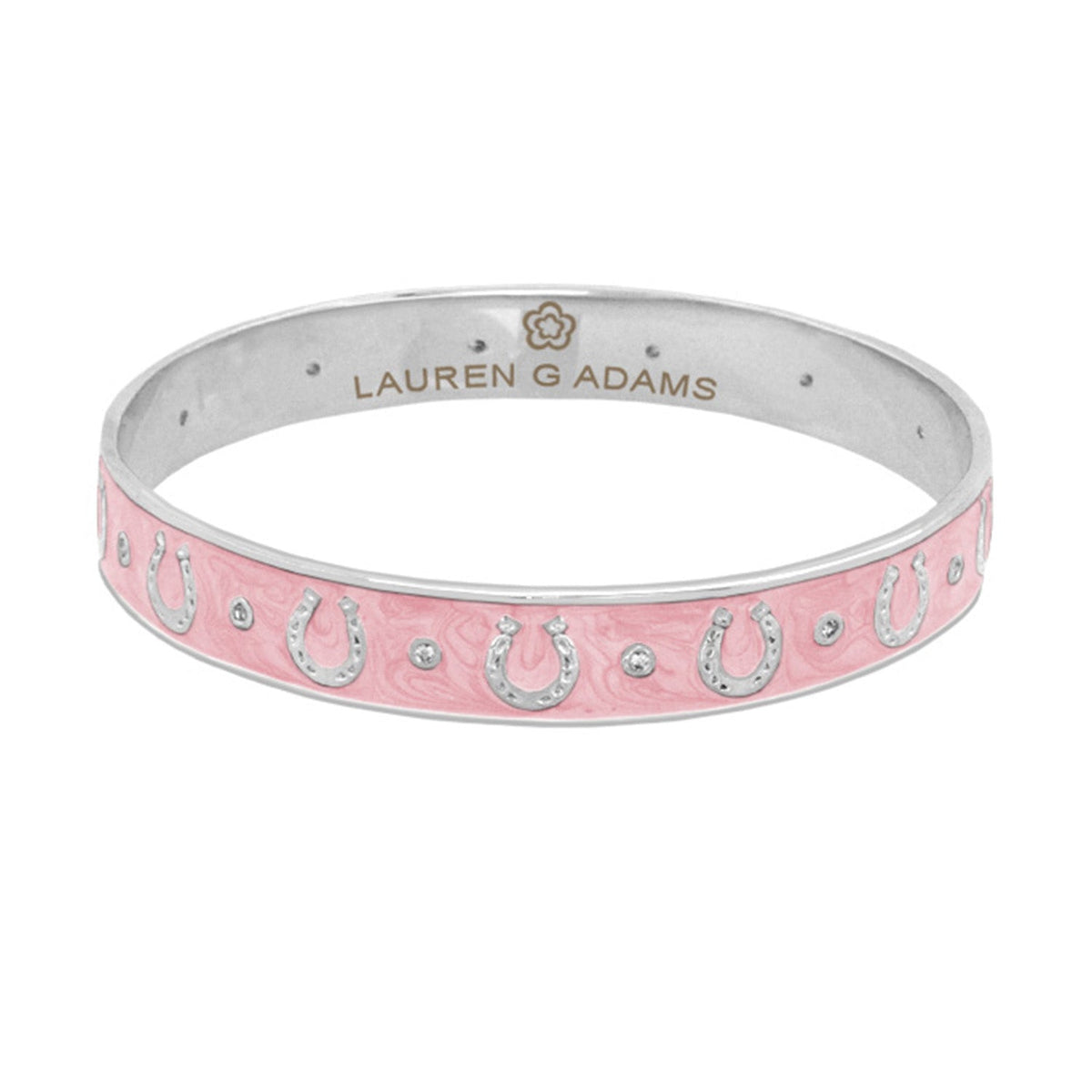 Equestrian Horseshoe Bangle — Flat Band Row