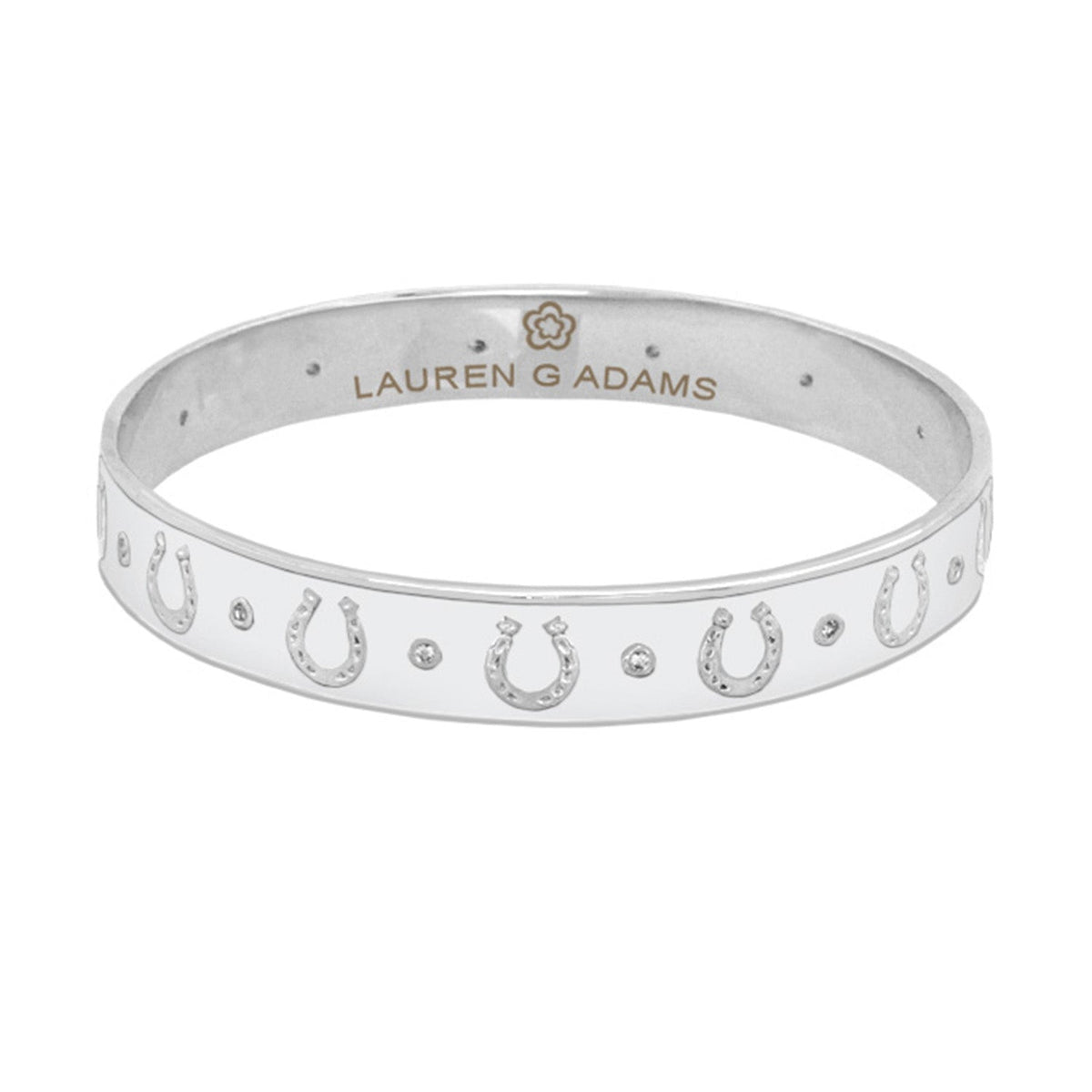Equestrian Horseshoe Bangle — Flat Band Row