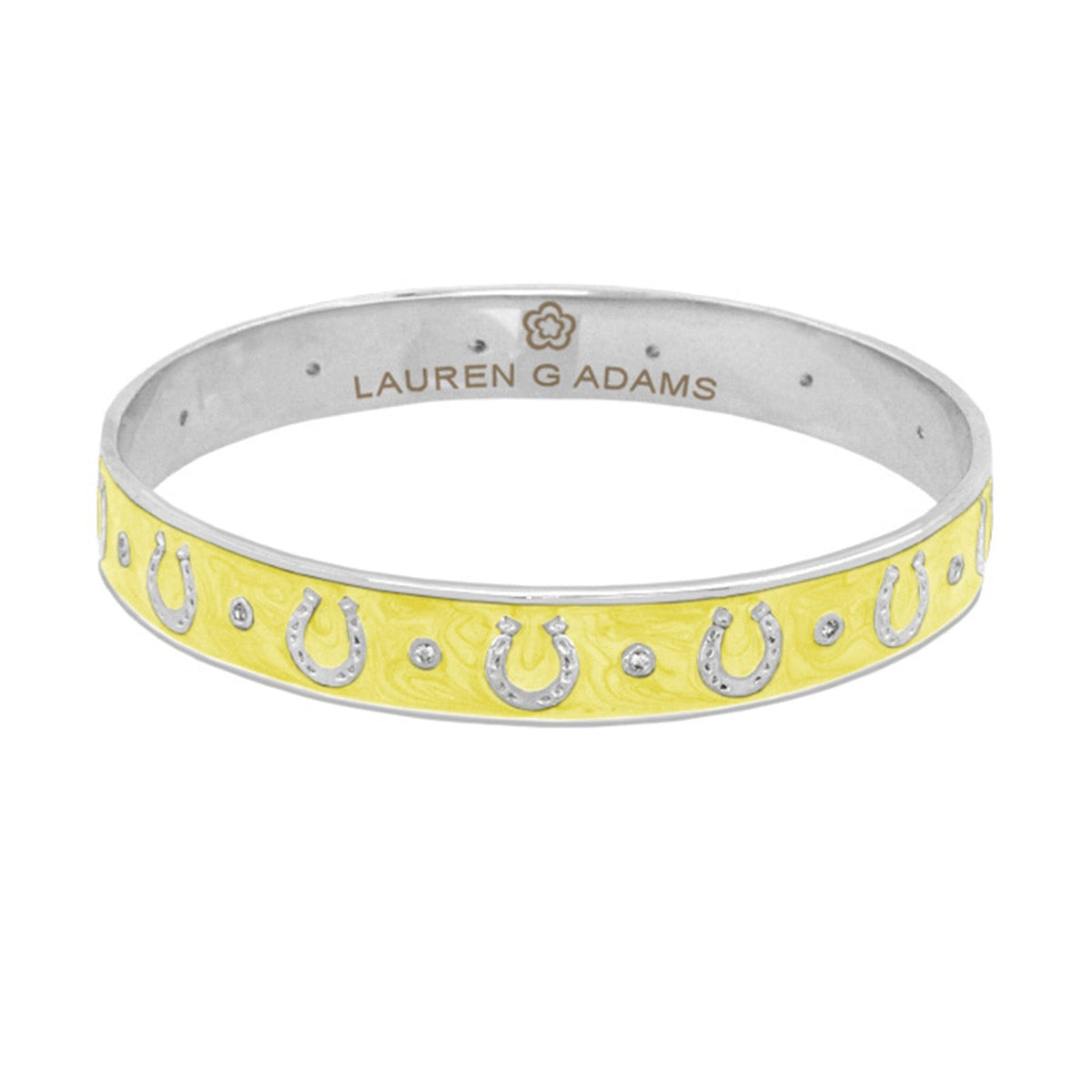 Equestrian Horseshoe Bangle — Flat Band Row