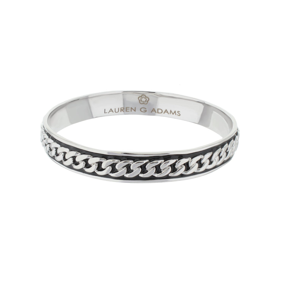 Laguna Links Bangle — Curb Chain Inlay