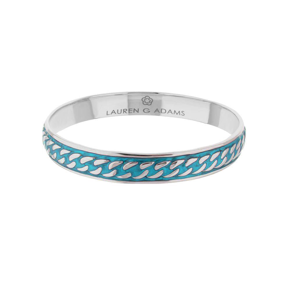 Laguna Links Bangle — Curb Chain Inlay