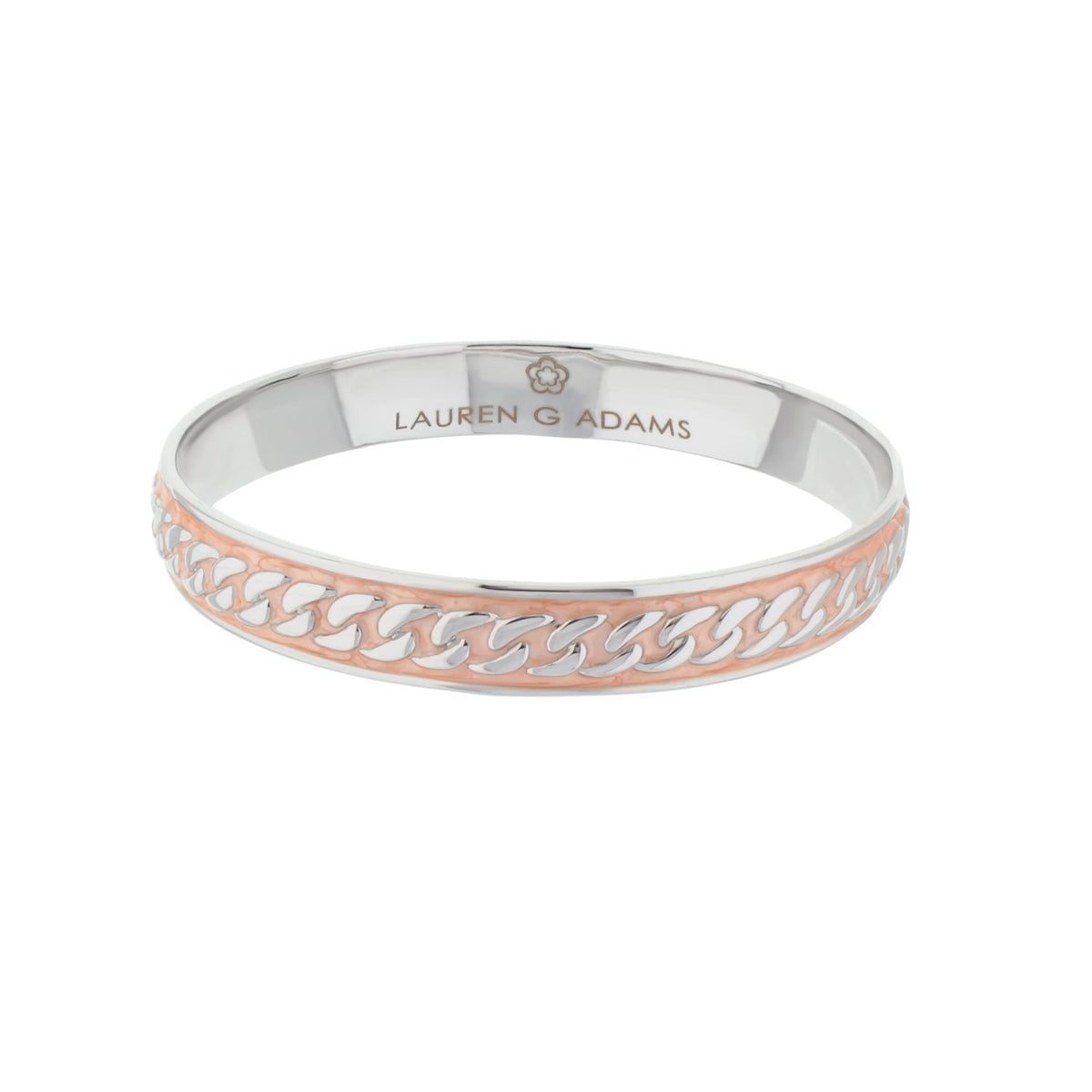 Laguna Links Bangle — Curb Chain Inlay