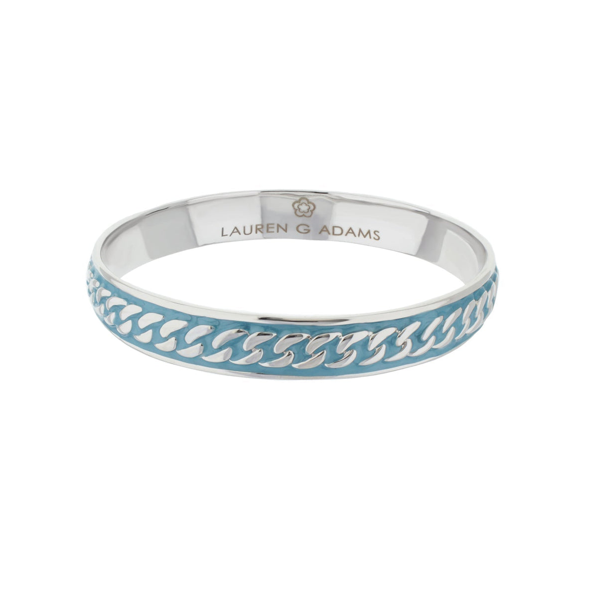 Laguna Links Bangle — Curb Chain Inlay