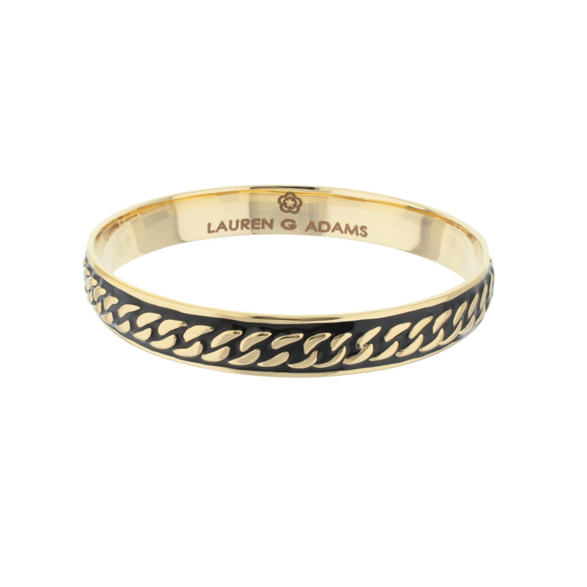 Laguna Links Bangle — Curb Chain Inlay