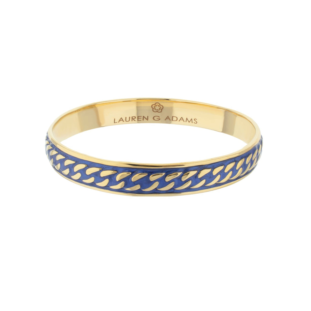 Laguna Links Bangle — Curb Chain Inlay