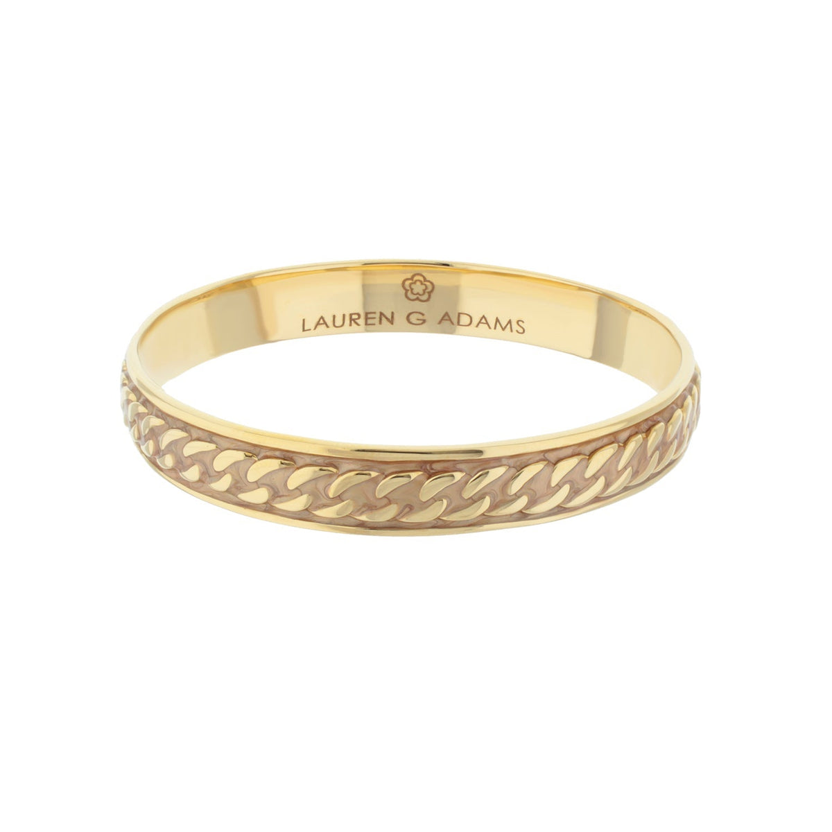 Laguna Links Bangle — Curb Chain Inlay