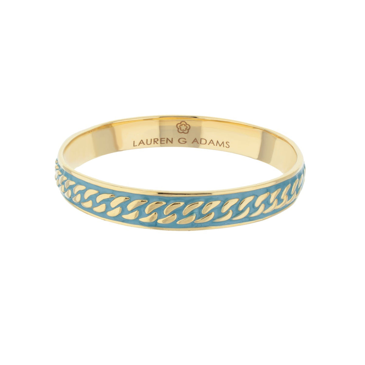 Laguna Links Bangle — Curb Chain Inlay