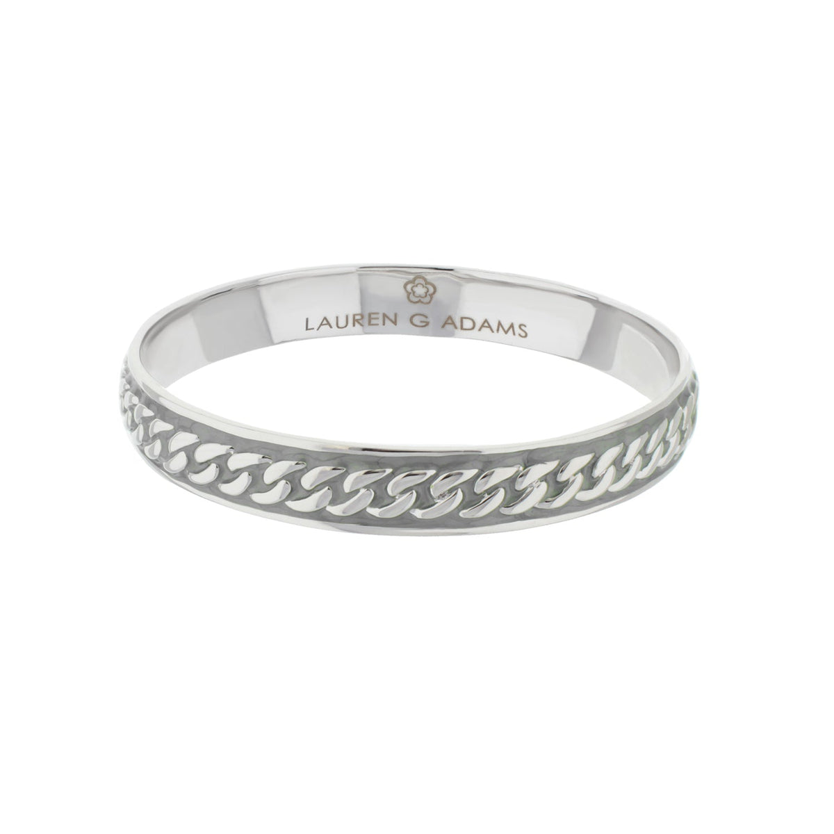 Laguna Links Bangle — Curb Chain Inlay