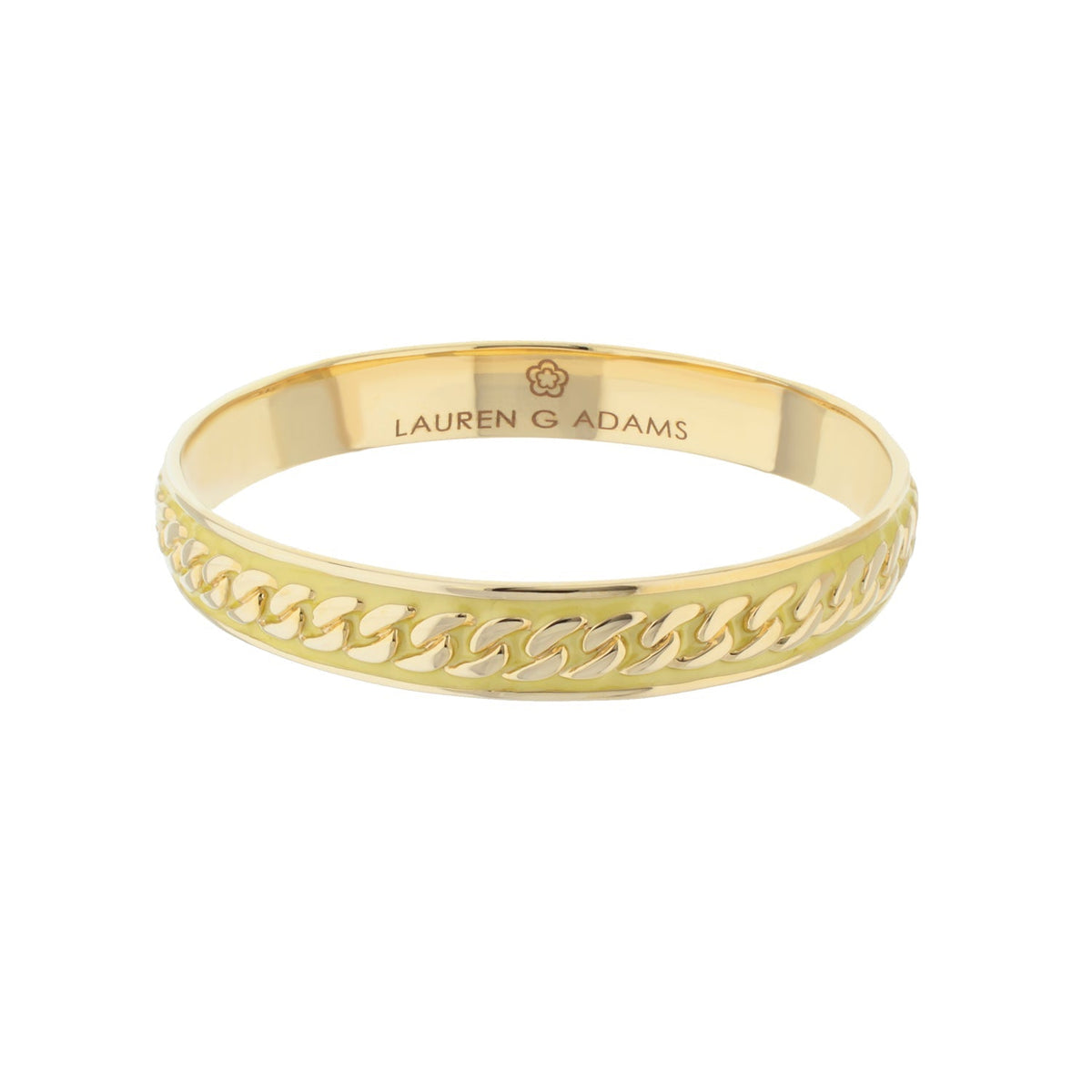 Laguna Links Bangle — Curb Chain Inlay
