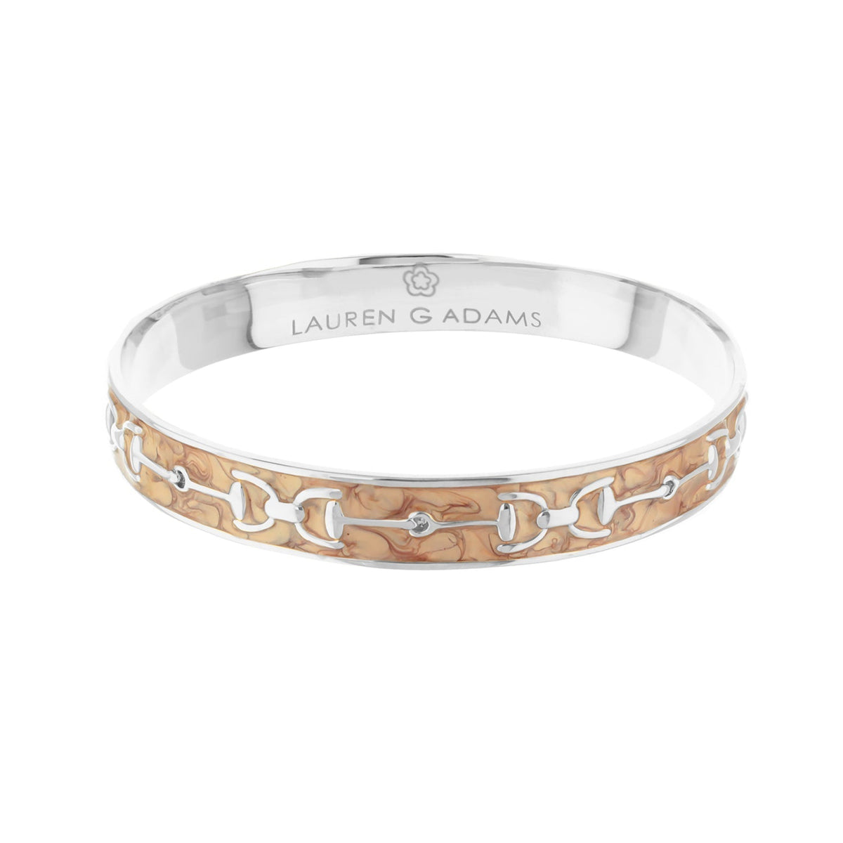 Equestrian Stirrup Bangle — Champagne
