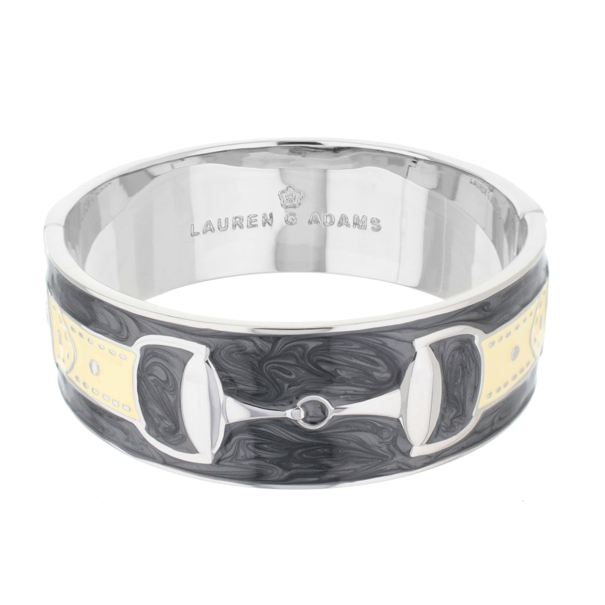 Equestrian Bangle — Grey Snaffle