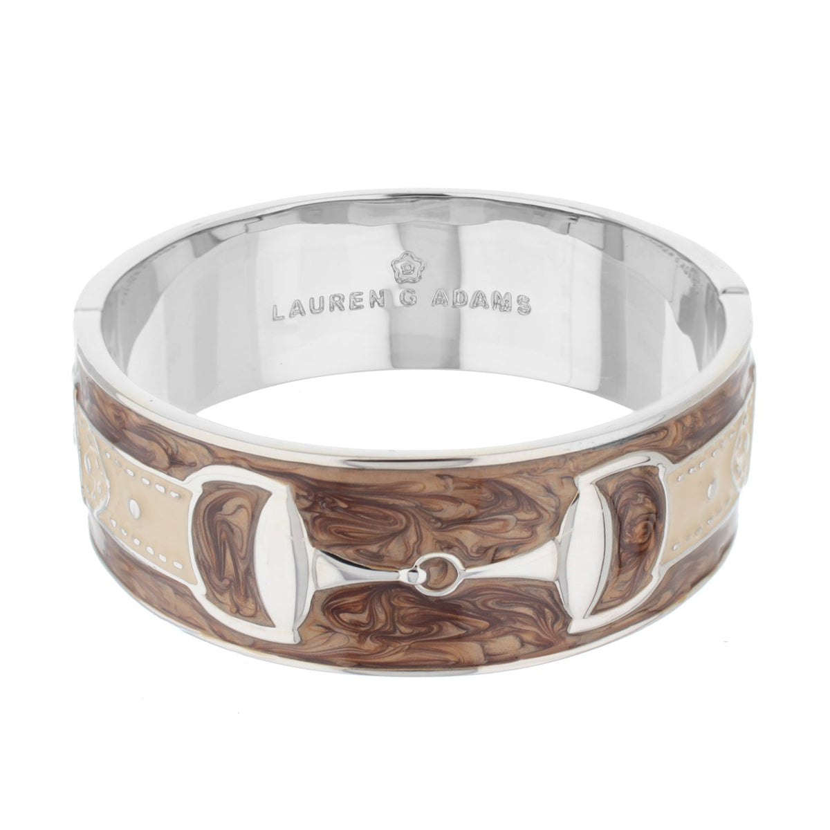 Equestrian Bangle — Grey Snaffle