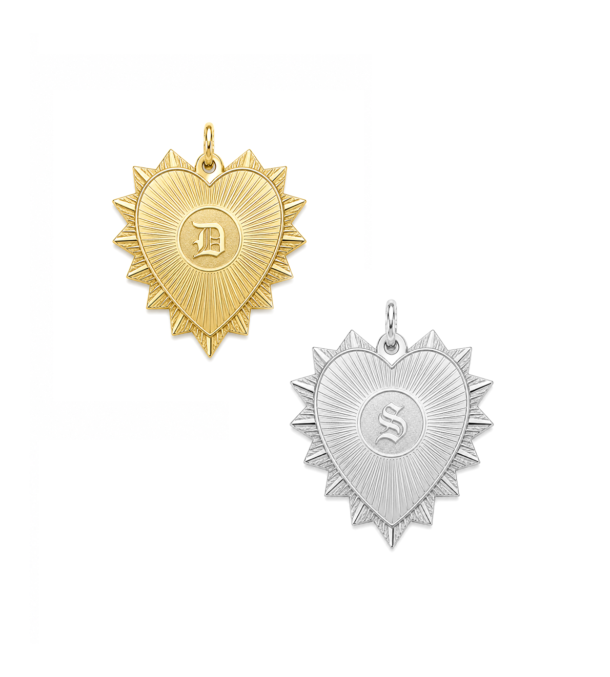 Vesta Initial Heart Medallion