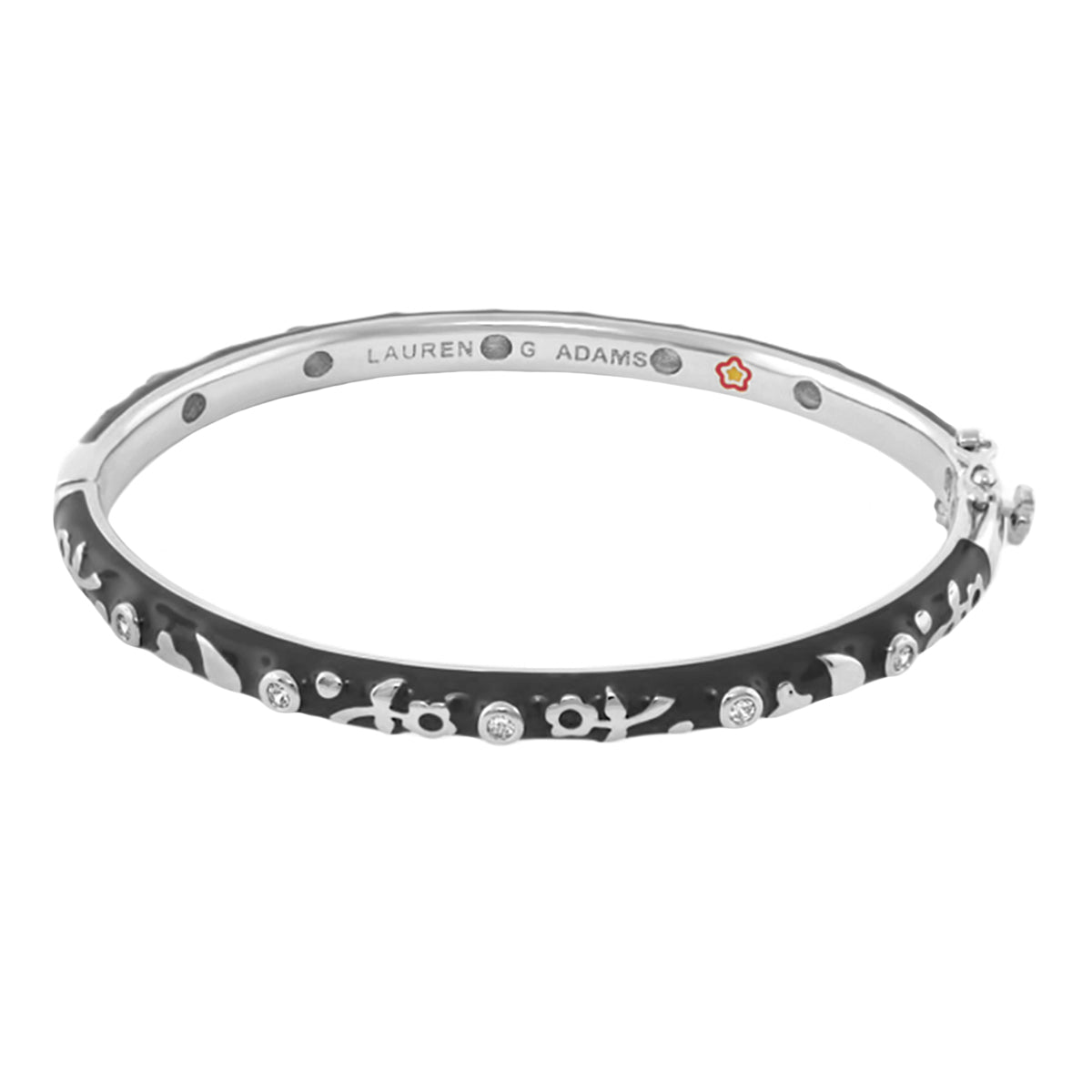 Stackable Desire Bangle — Flower & Crystal
