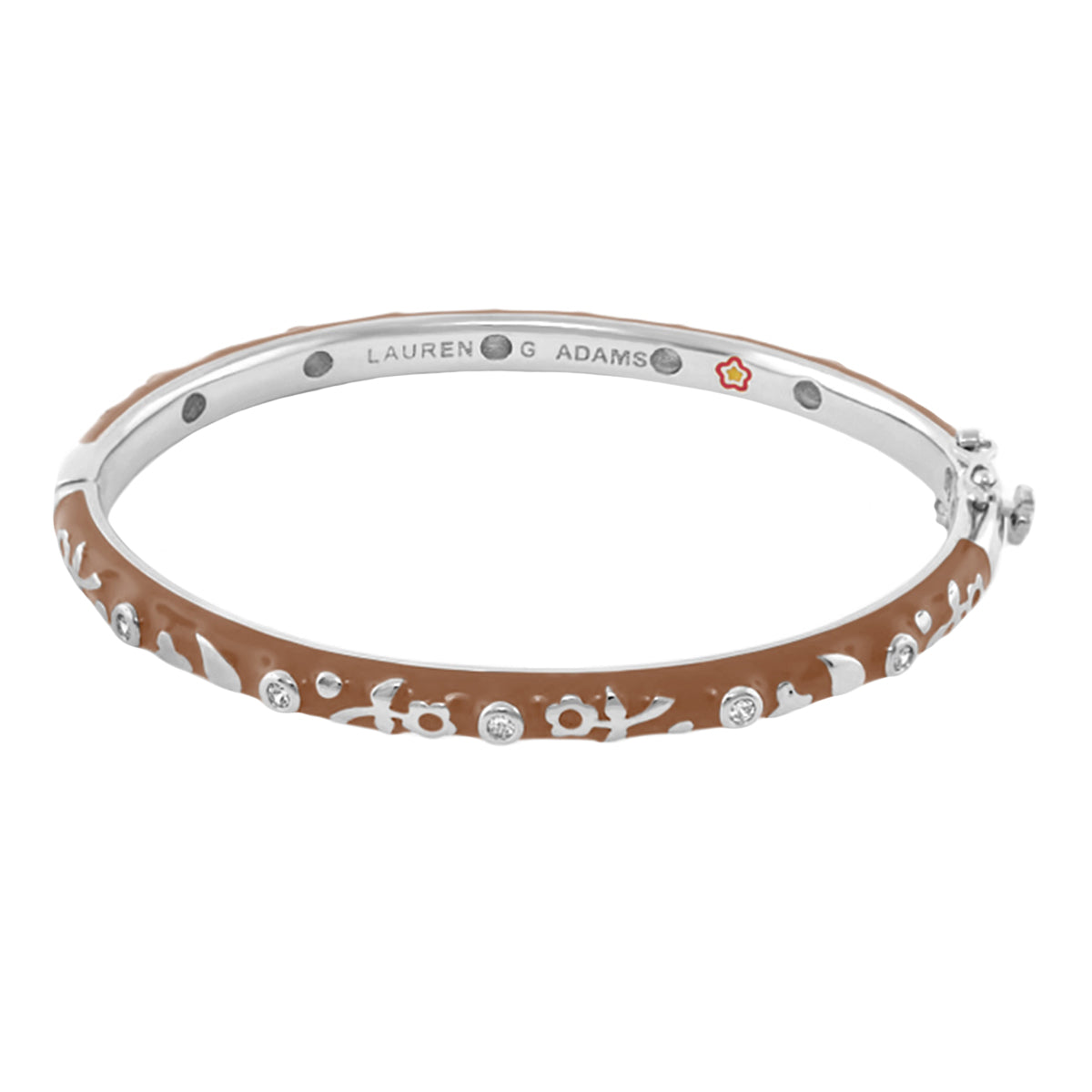 Stackable Desire Bangle — Flower & Crystal