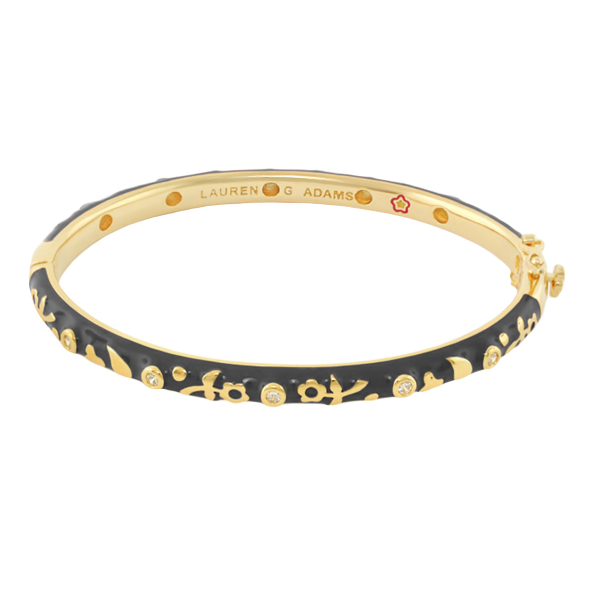 Stackable Desire Bangle — Flower & Crystal