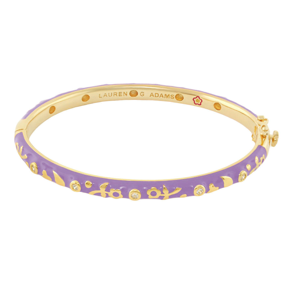 Stackable Desire Bangle — Flower & Crystal