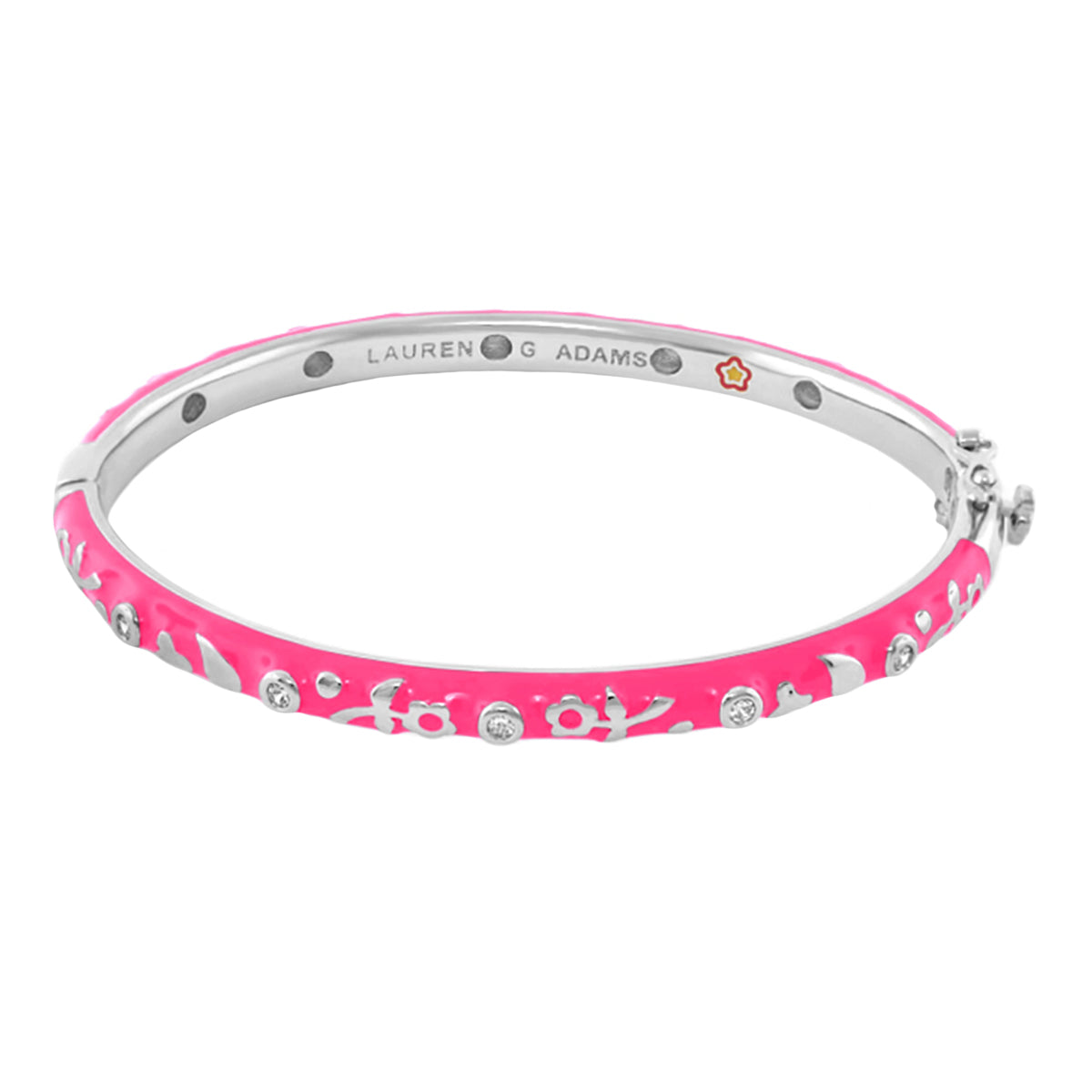Stackable Desire Bangle — Flower & Crystal