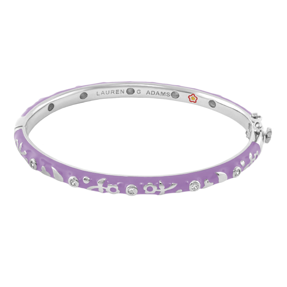 Stackable Desire Bangle — Flower & Crystal