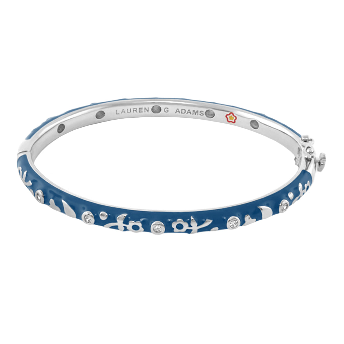 Stackable Desire Bangle — Flower & Crystal