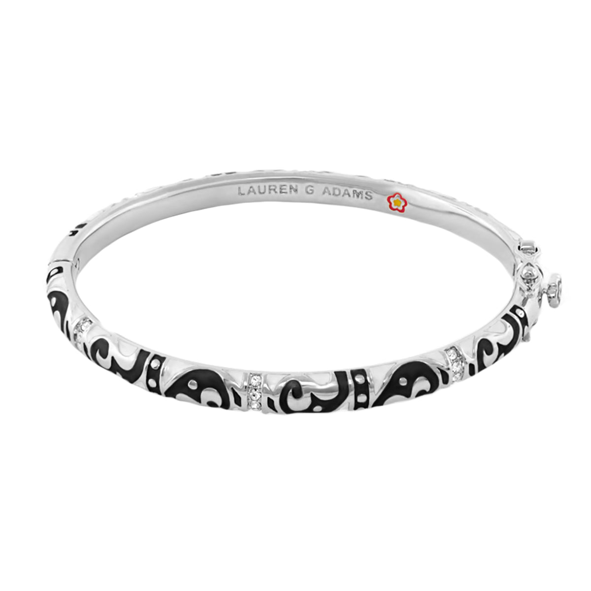 Stackable Desire Bangle — Scroll & Pavé
