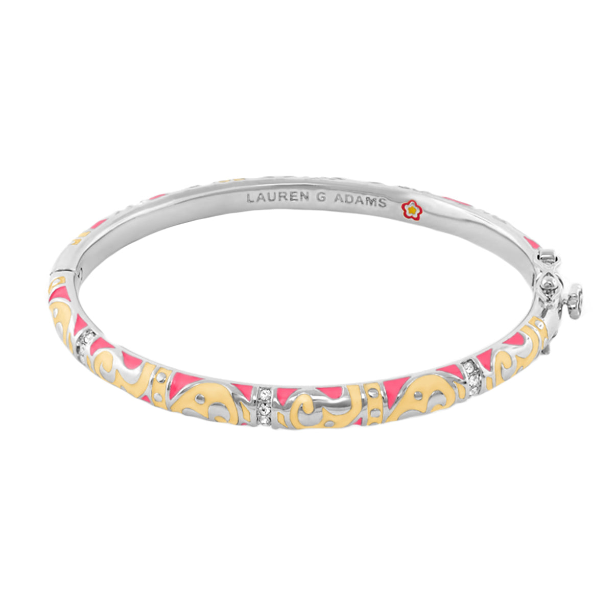 Stackable Desire Bangle — Scroll & Pavé