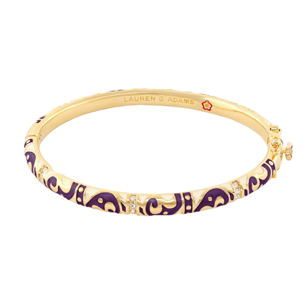 Stackable Desire Bangle — Scroll & Pavé