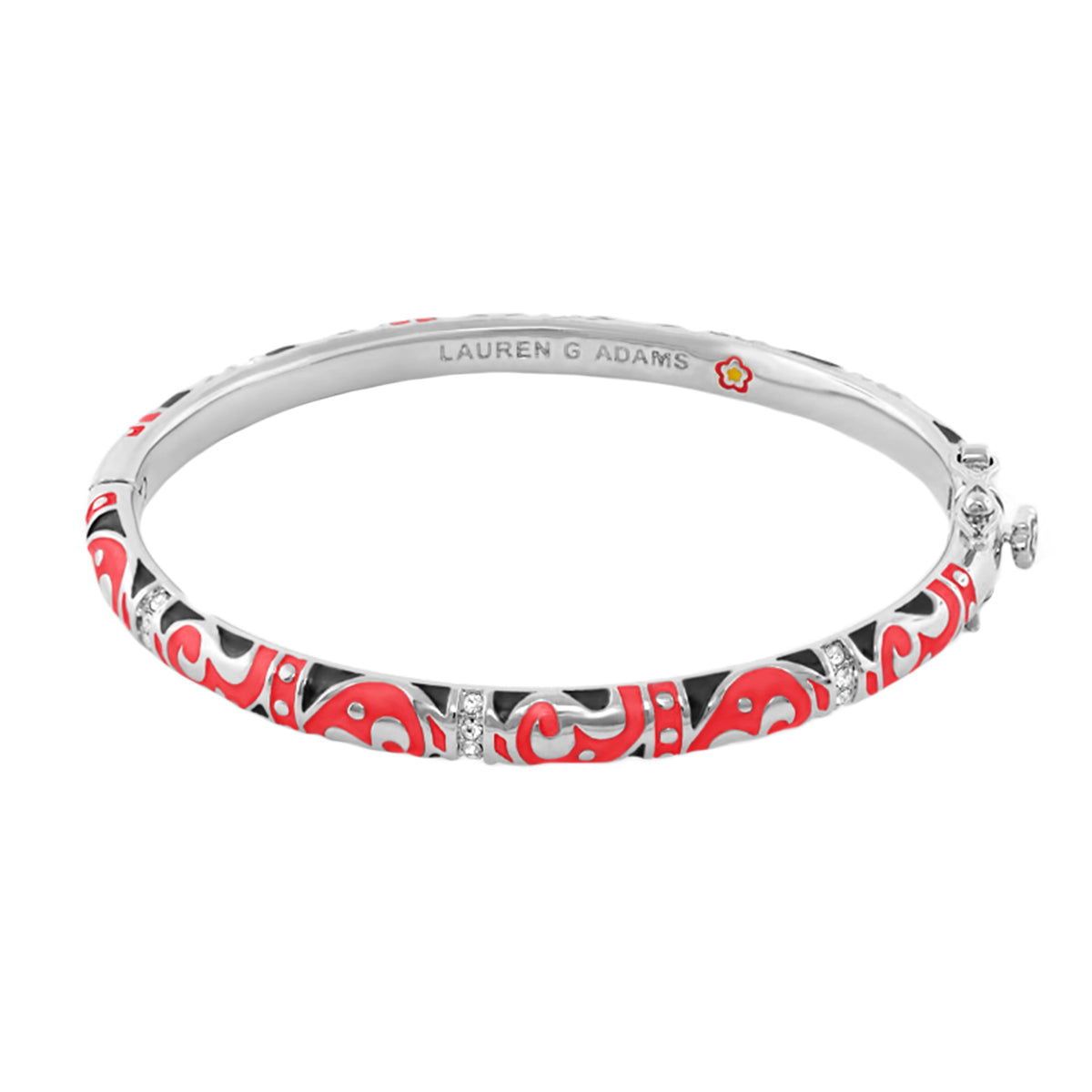 Stackable Desire Bangle — Scroll & Pavé