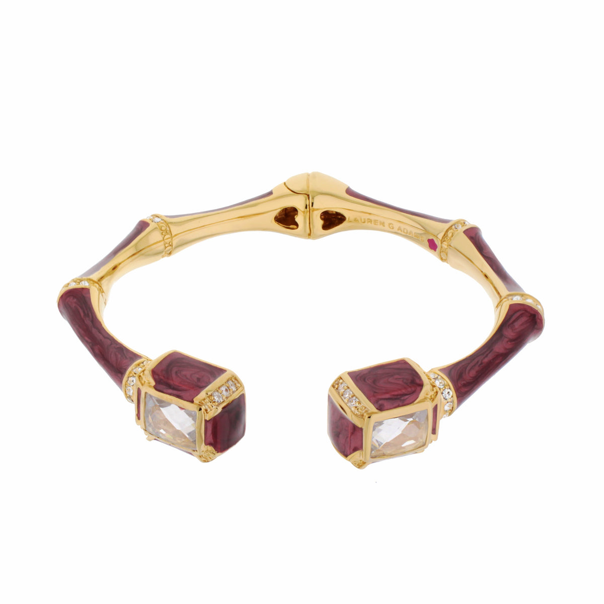 Bamboo Bangle — Crystal Tip Cuff