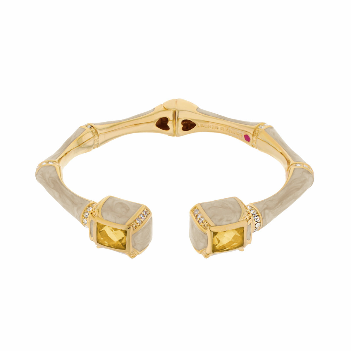 Bamboo Bangle — Crystal Tip Cuff