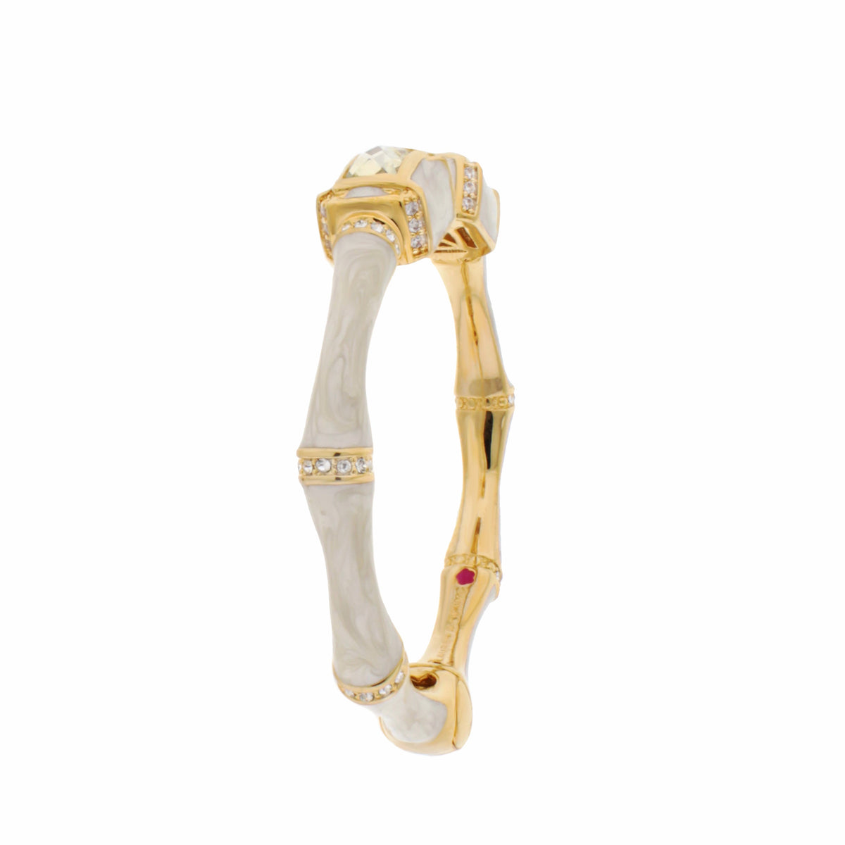 Bamboo Bangle — Crystal Tip Cuff