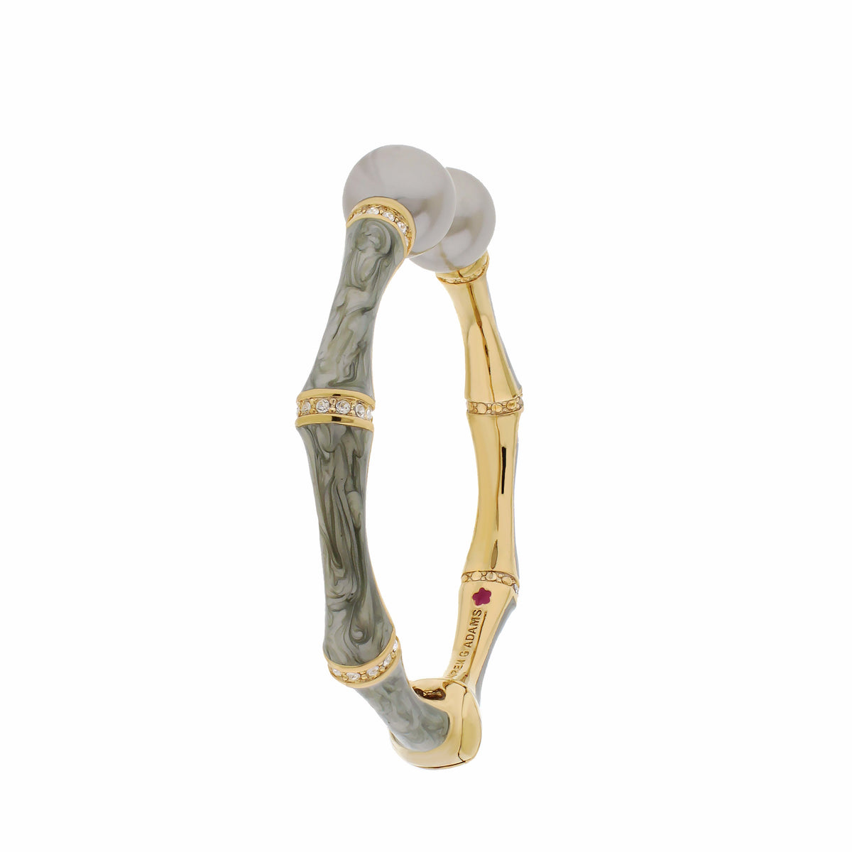 Bamboo Bangle — Pearl Tip Cuff