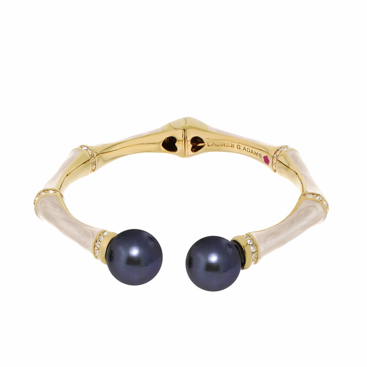 Bamboo Bangle — Pearl Tip Cuff