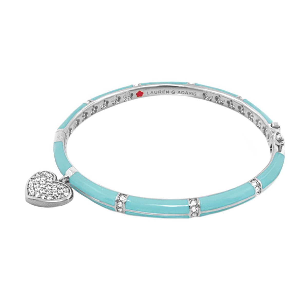 Charming 2 Pave Heart Bangle