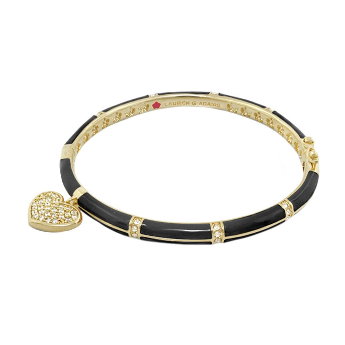 Charming 2 Pave Heart Bangle