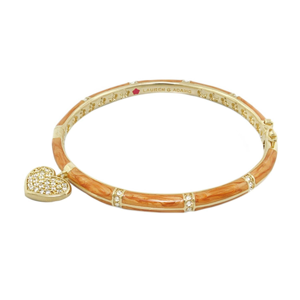 Charming 2 Pave Heart Bangle