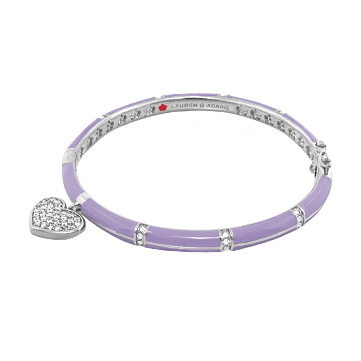 Charming 2 Pave Heart Bangle
