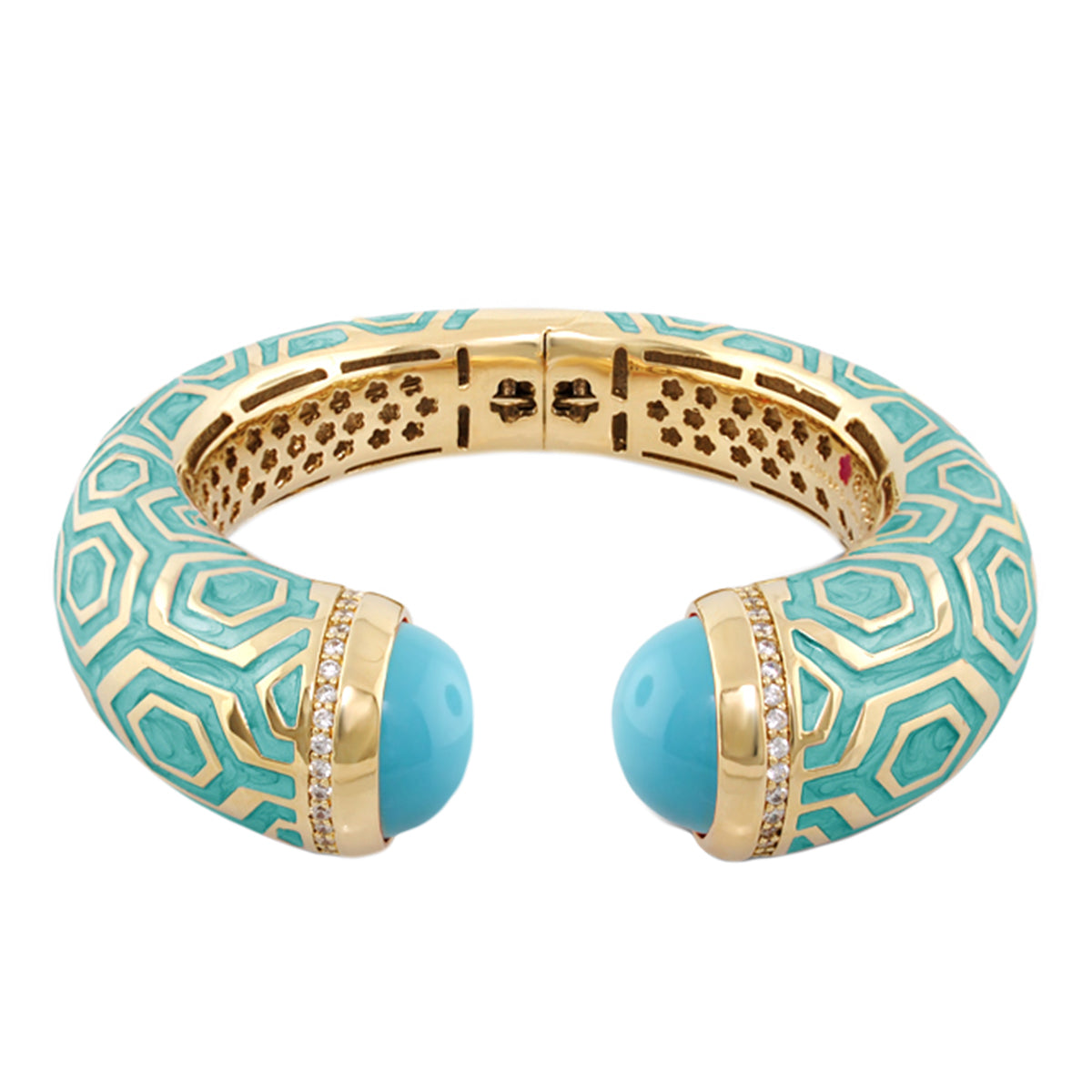 Chunky Town Bangle — Honeycomb Cuff