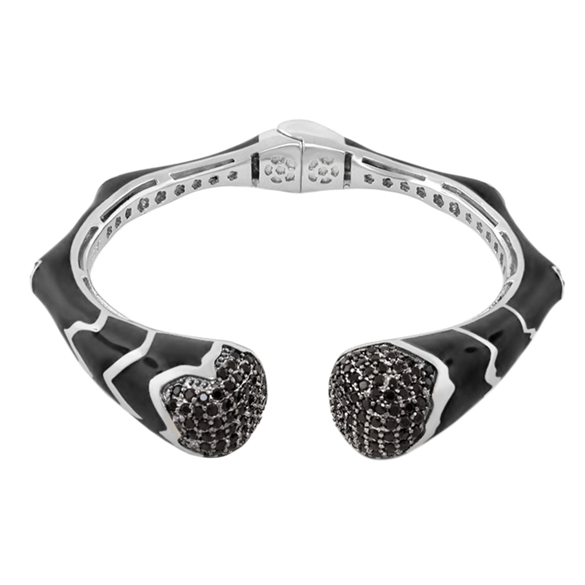 Earth Wind and Fire Bangle — Wave & Pavé Tips
