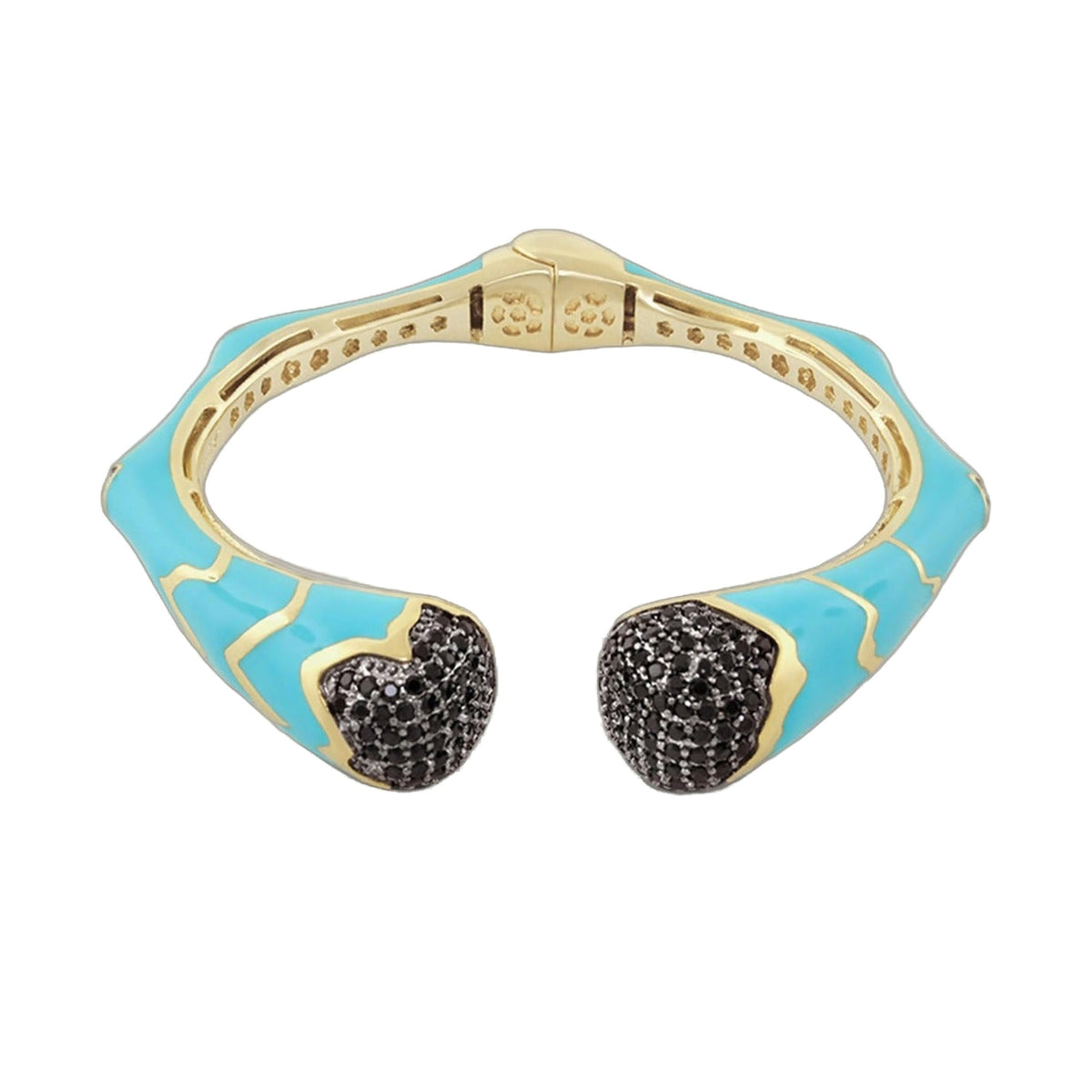 Earth Wind and Fire Bangle — Wave & Pavé Tips