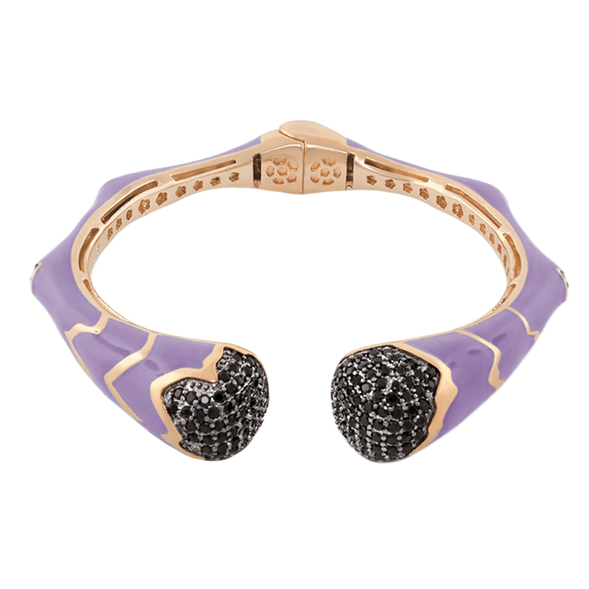 Earth Wind and Fire Bangle — Wave & Pavé Tips