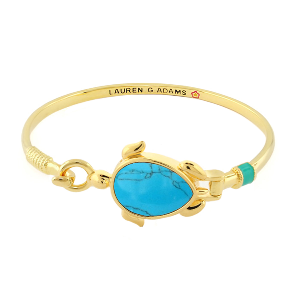 Eau Turtle Bangle — Shell Inlay