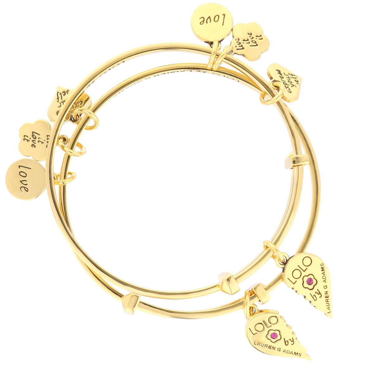Lolo Best Friends Set of Two Heart Bangles.
