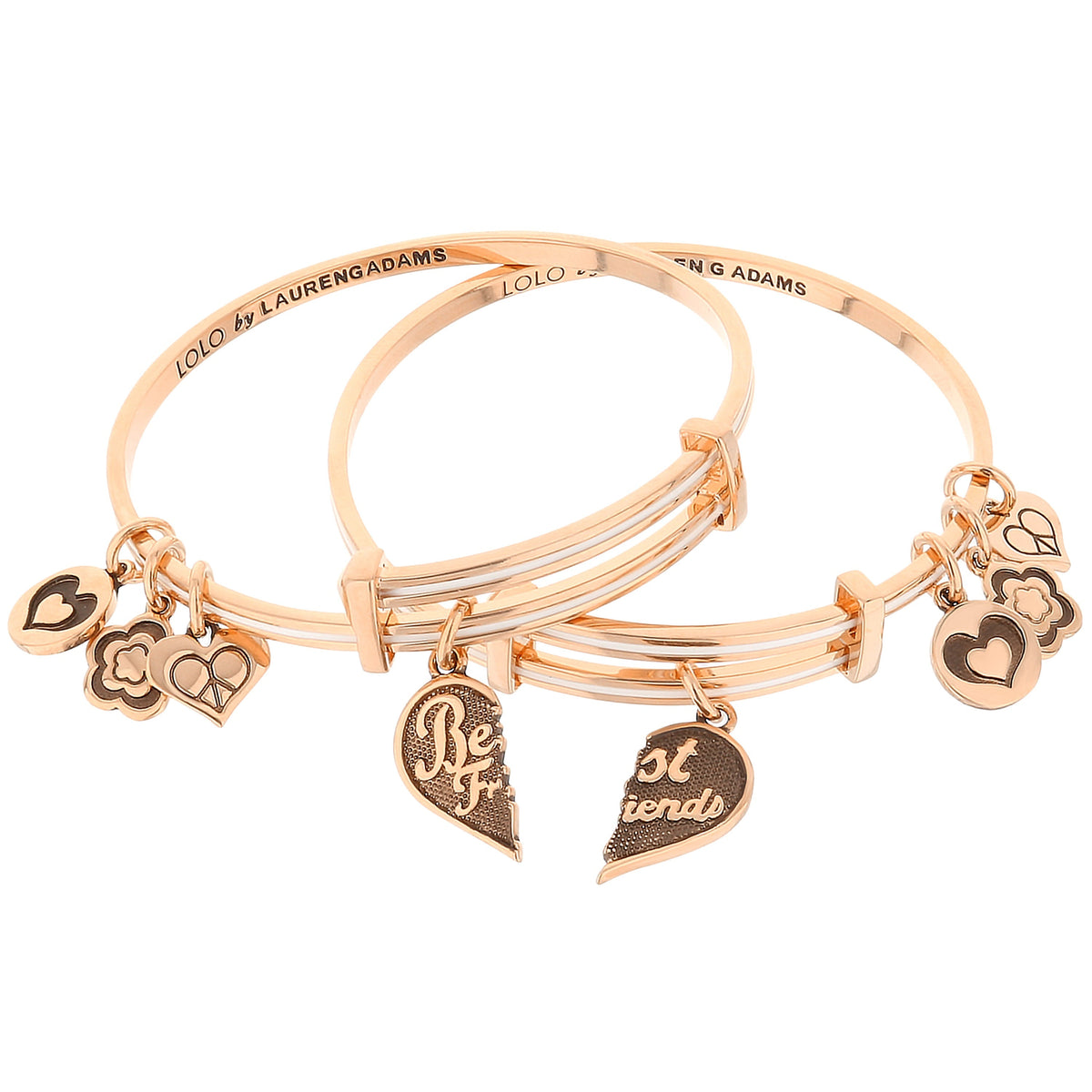 Lolo Best Friends Set of Two Heart Bangles.